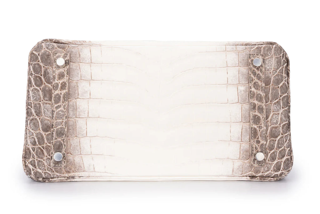 Hermès Birkin 30 Exotic Himalaya Blanc Crocodile Niloticus White Gold And Diamond