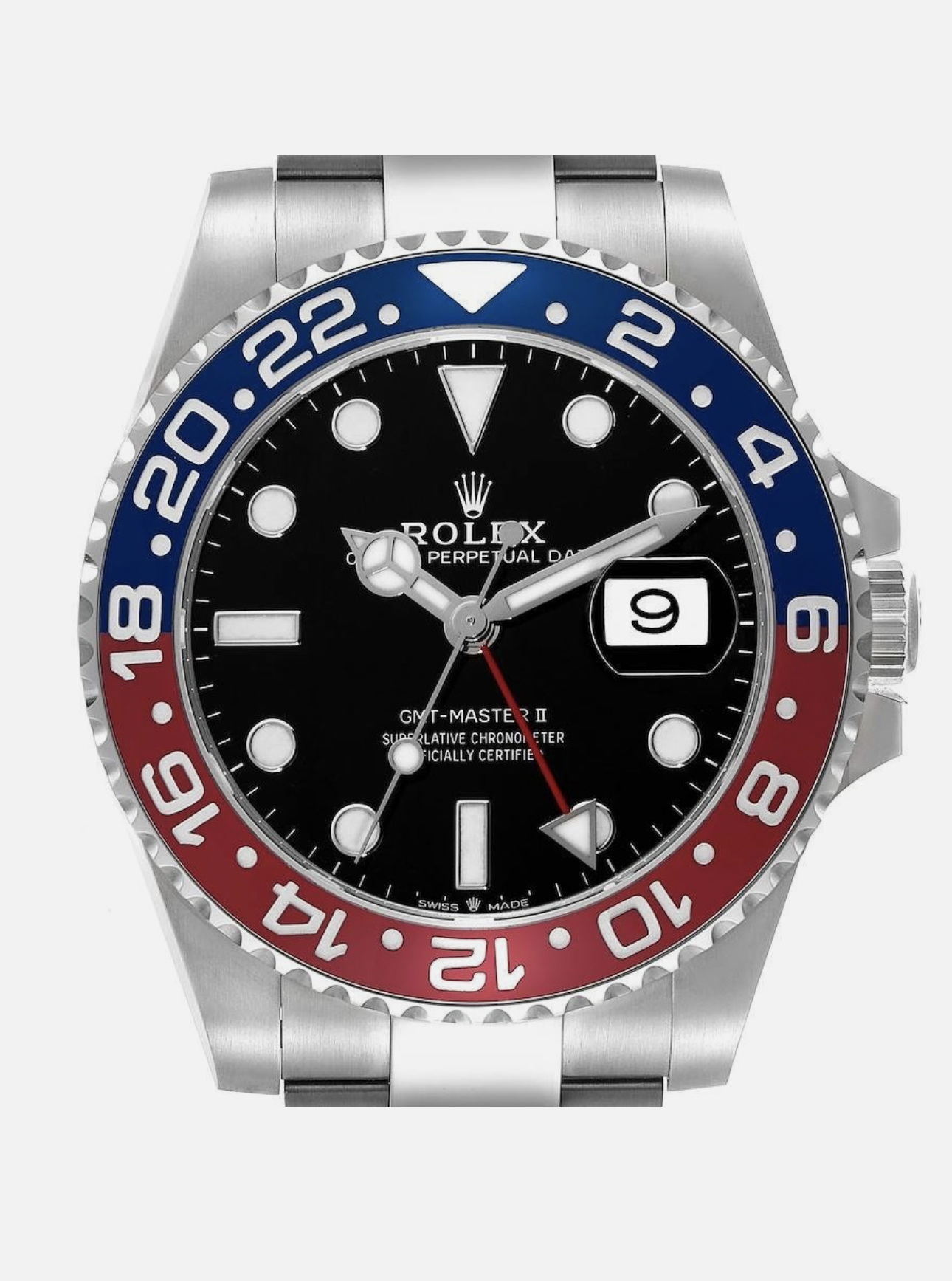 Rolex GMT-Master II Pepsi Black Dial Oyster Steel 40mm 126710BLRO