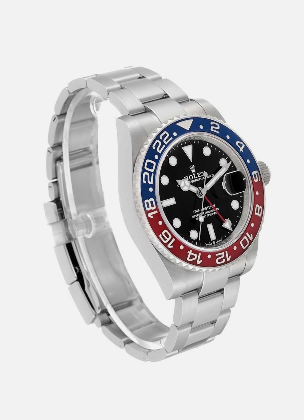 Rolex GMT-Master II Pepsi Black Dial Oyster Steel 40mm 126710BLRO