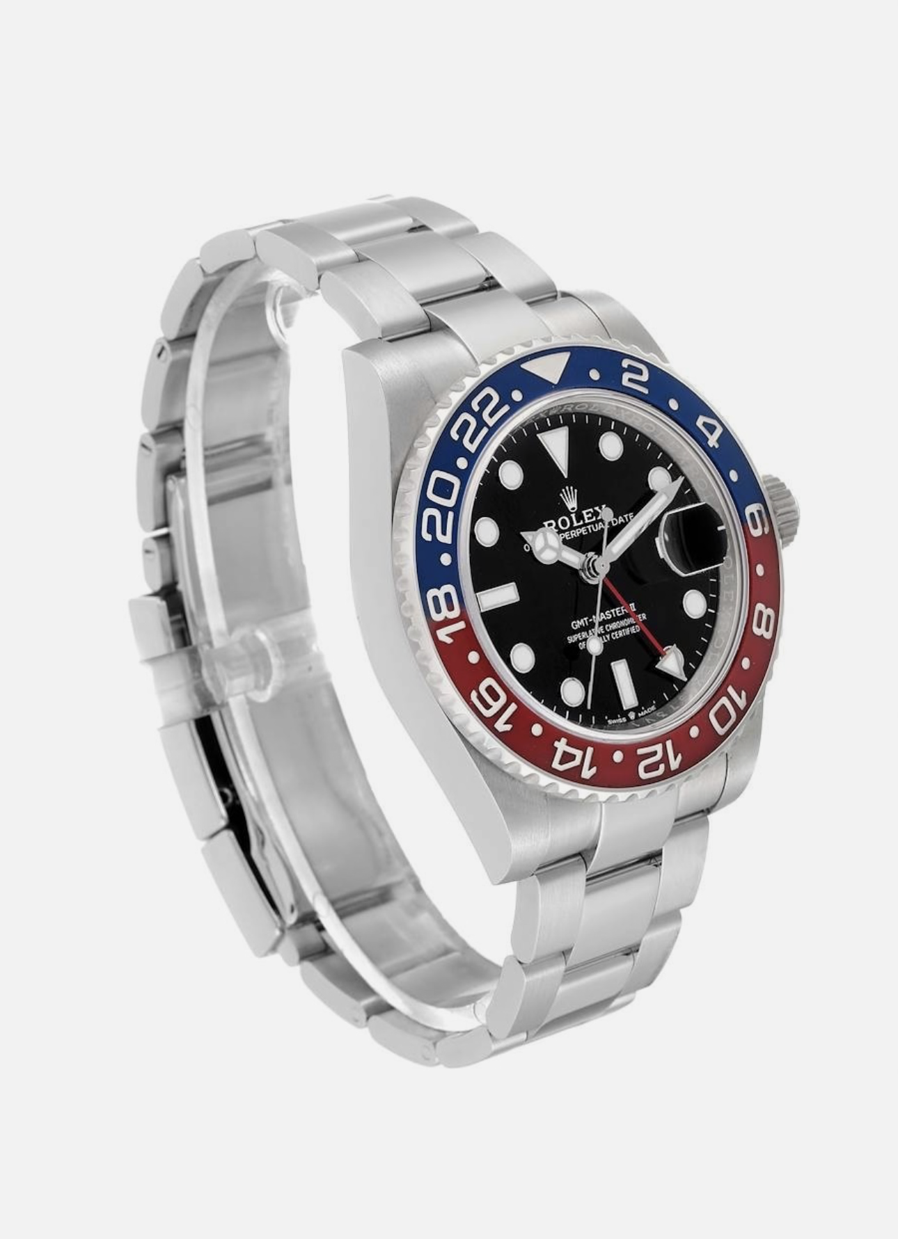 Rolex GMT-Master II Pepsi Black Dial Oyster Steel 40mm 126710BLRO