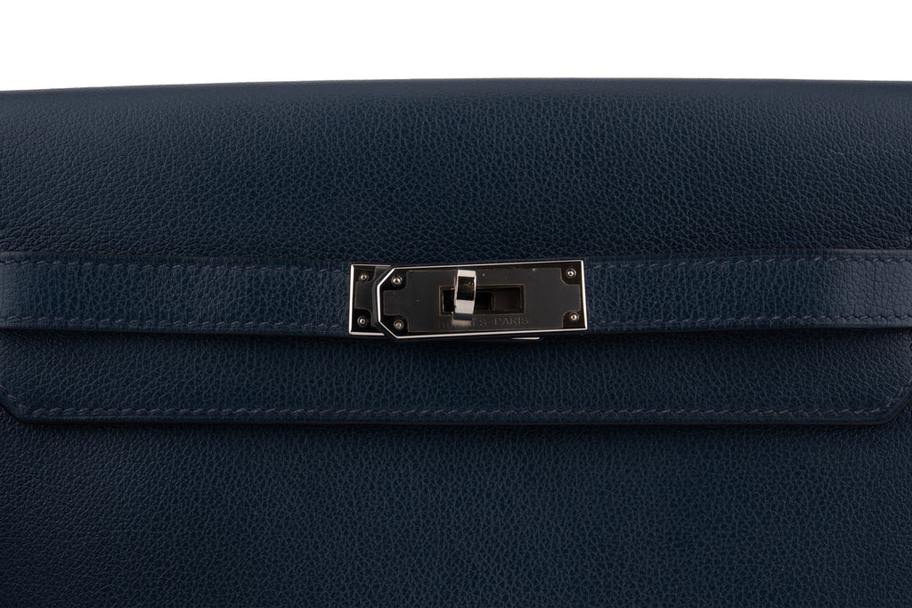 Hermès Kelly 25 Depeches Evercolour Navy Bleu