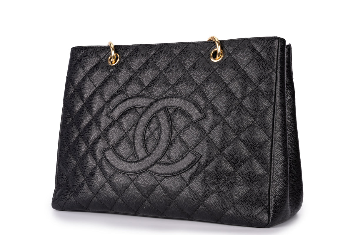 Chanel Grand Shopping Tote Bag Caviar Black
